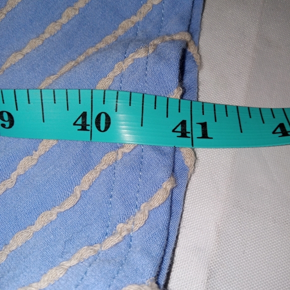 Matilda Jane Exploration Blue Beige Textured Striped Dress XS - Picture 5 of 13